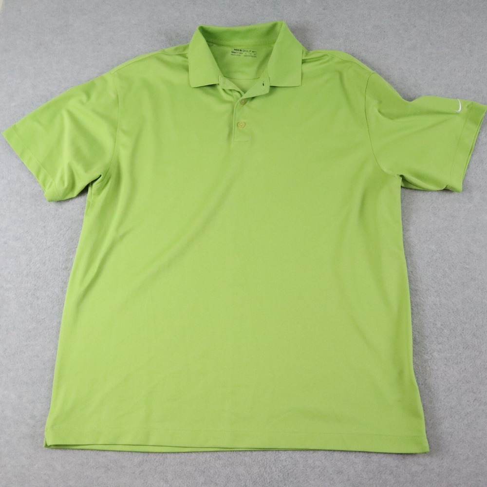Nike Golf Polo Shirt Mens XL Fit Dry Performance Green Short‎ Sleeve